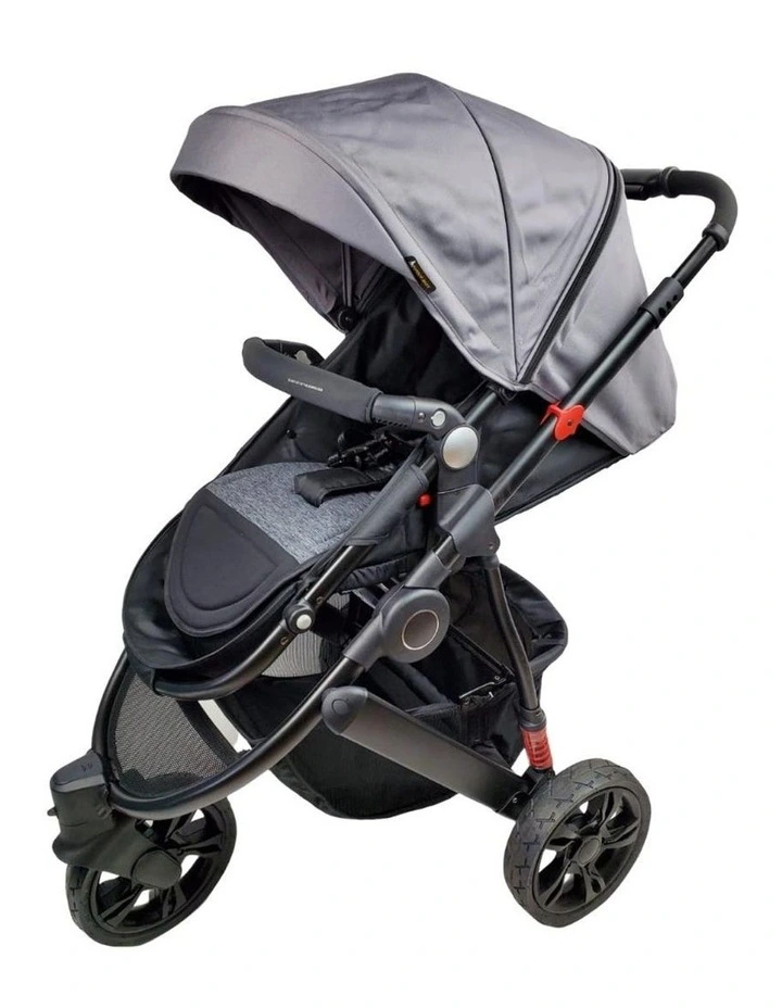 Aussie Baby Explorer 3 Wheels Pram Grey