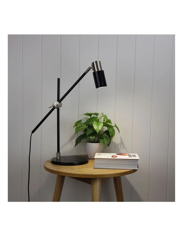 Charlie Table Lamp in Brushed Chrome