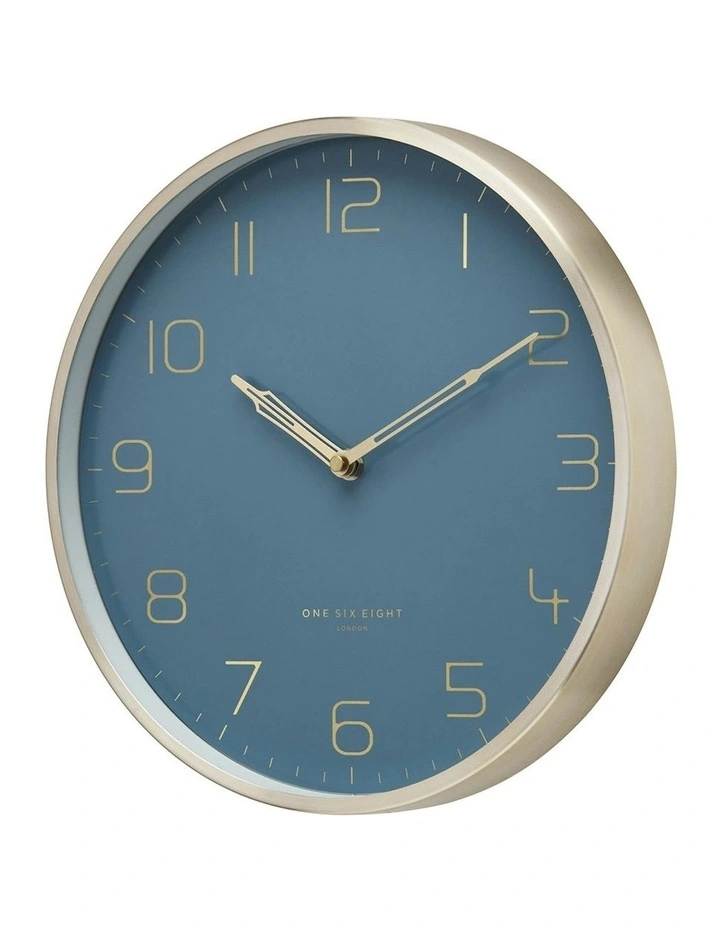 Lily Wall Clock 30cm in Blue