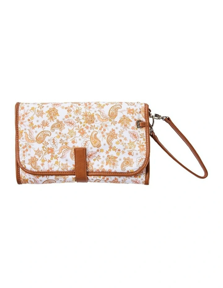 Change Mat Clutch Peach Paisley/Tan