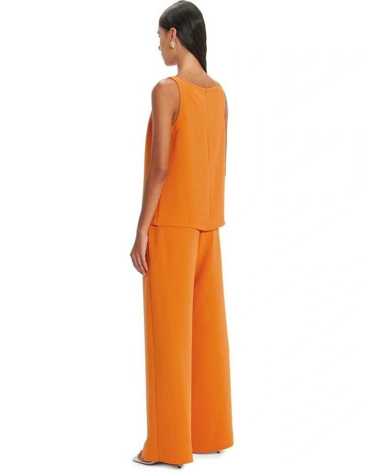 Flat Front Pant in Saffron