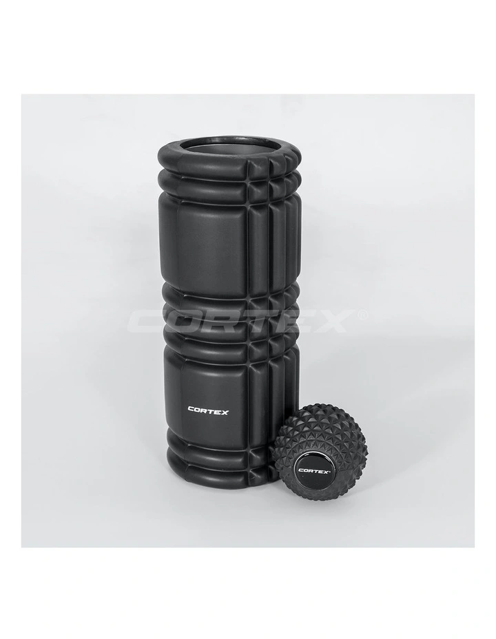 GridSoft EPP Foam Roller & Massage Ball Set in Black