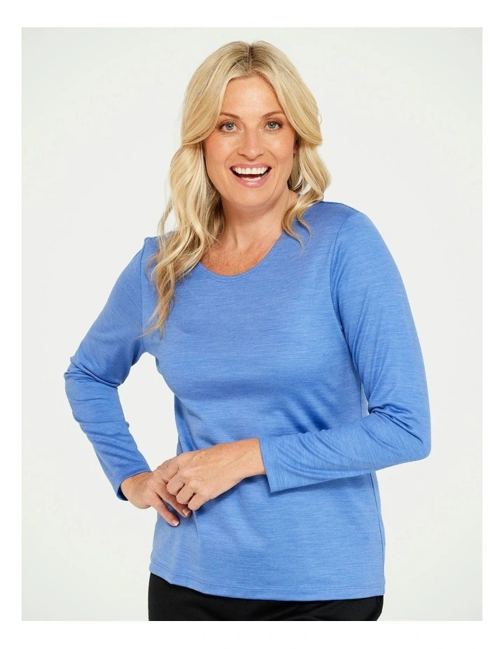 Hedrena Classic Long Sleeve Tee in Blue