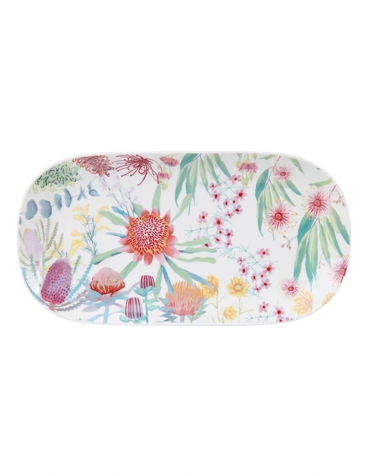 Royal Botanic Gardens Native Blooms Oval Platter 33x17cm Gift Boxed