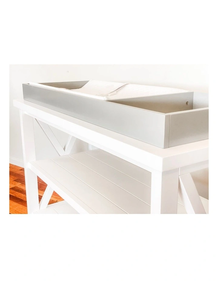 Hampton 3 Tiered Table With Change Tray Top Grey/White