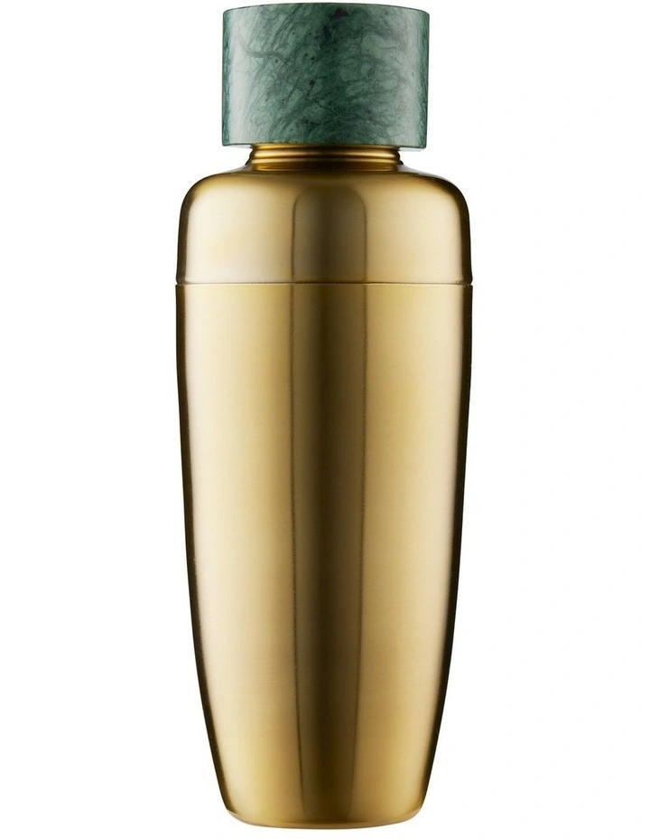 Cocktail & Co Capitol Cocktail Shaker 500ml in Gold/Green Marble