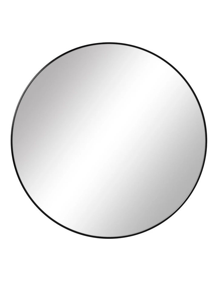 Linda Round Wall Mirror 90cm in Black