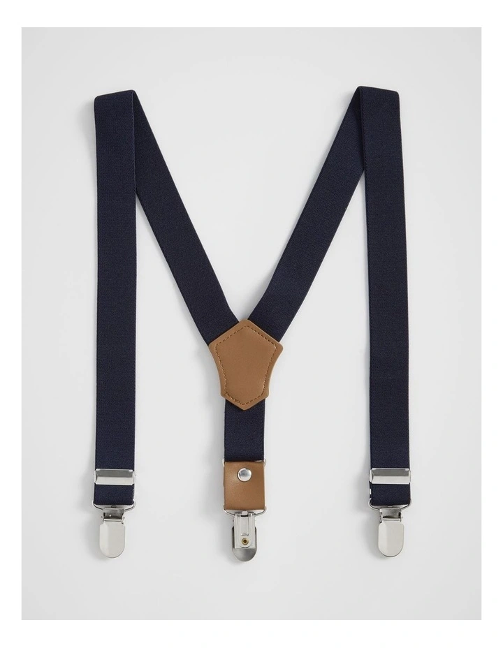 Elastic Braces in Midnight Blue