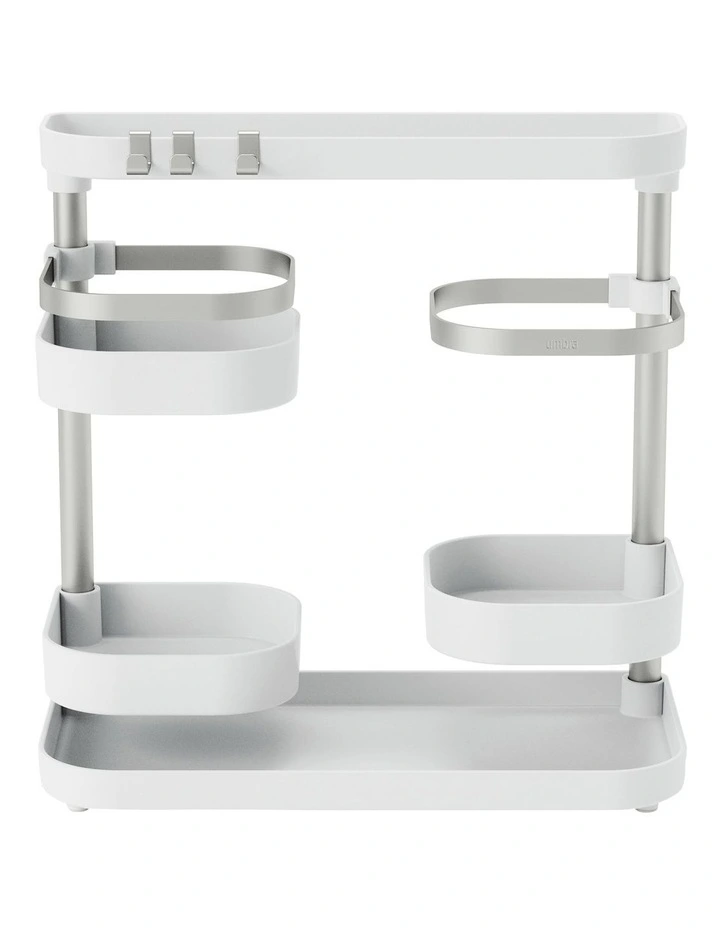 Holster Multilevel Organiser in White/Nickel