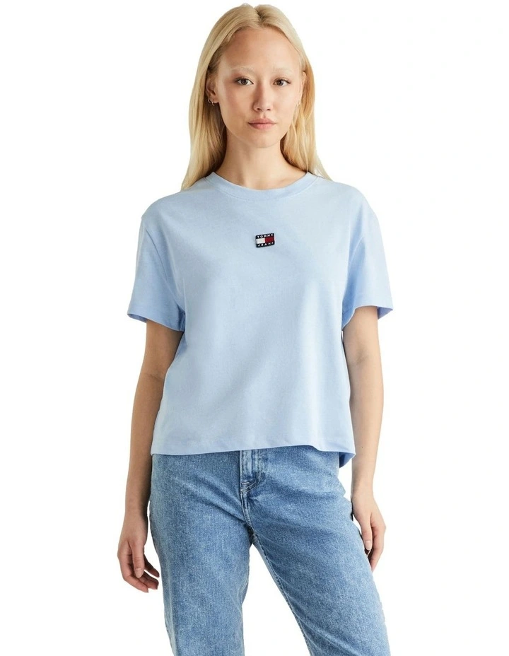 Recycled Classic Fit Badge T-Shirt in Blue