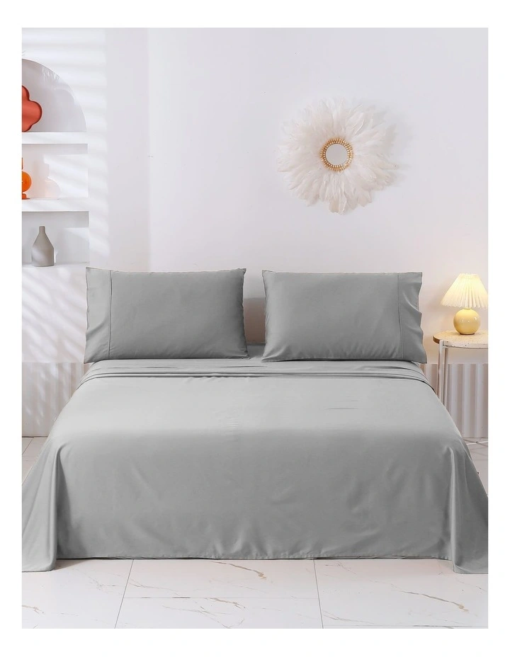 Bamboo Cotton Blend Sateen Sheet Set in Dove Grey