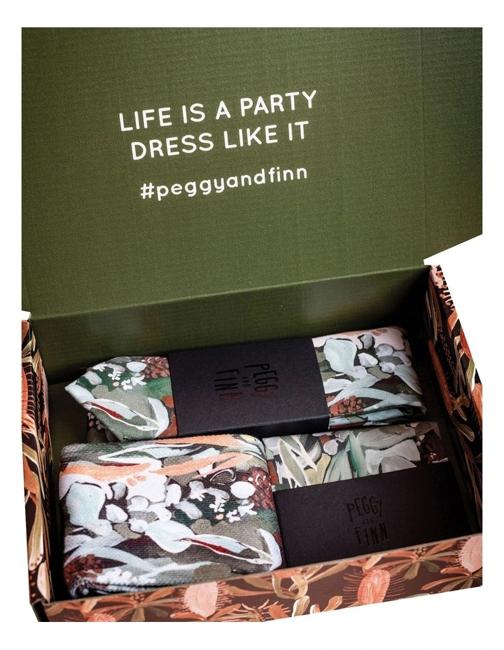 Spotted Gum Tie Gift Set in Green