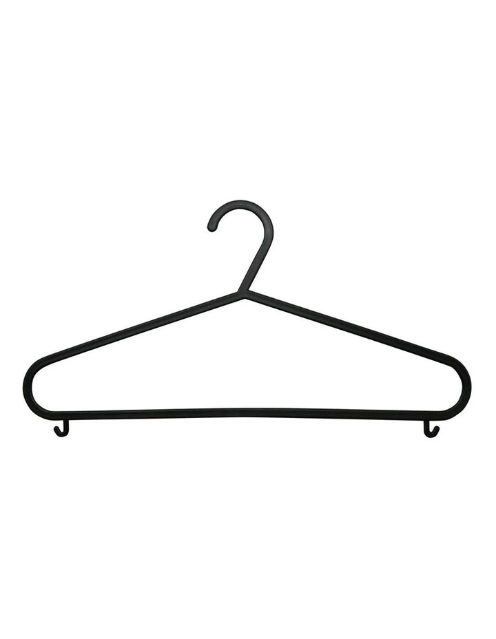 8pc Clothes Hangers Wardrobe Closet Clothing Hanger Organiser Black