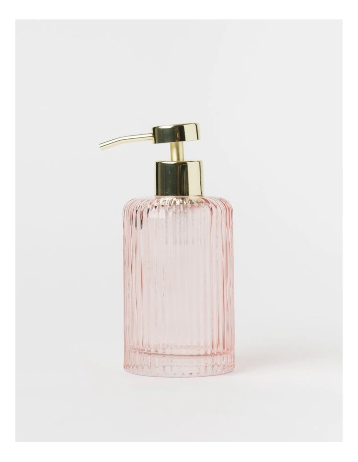 Glass Bathroom Accessories in Pink