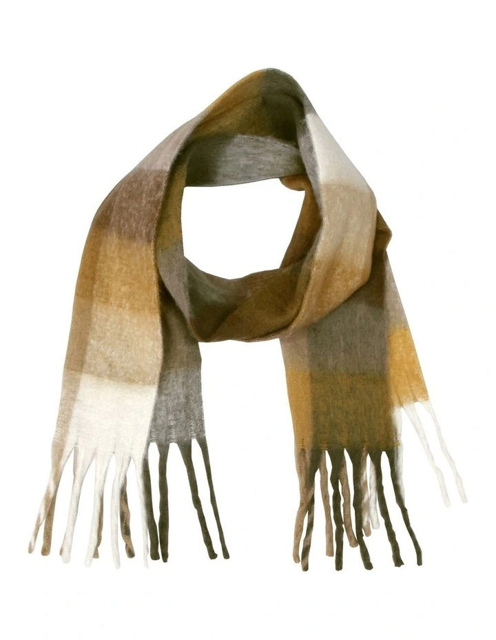 Vail Checkered Scarf in Brown Multi