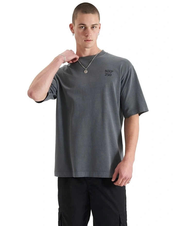 Core Line Heavy Oversized Tee in Pigment Charcoal