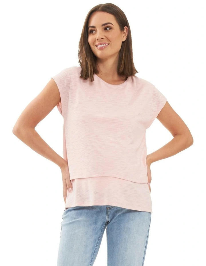 Jazmin Nursing Tee in Soft Pink