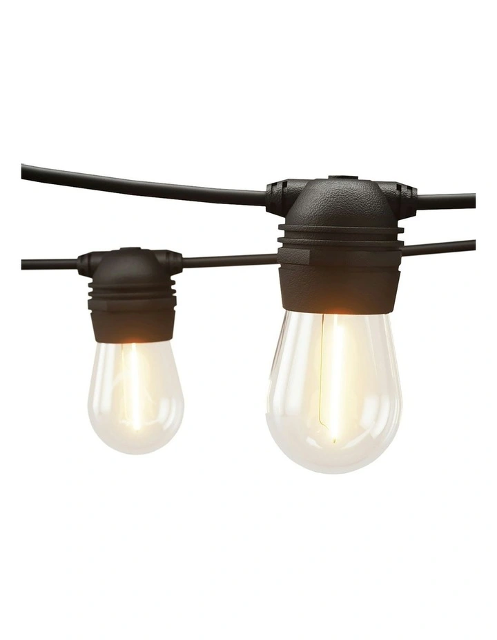 17m Solar Festoon Lights Outdoor LED String Light 2pcs in White