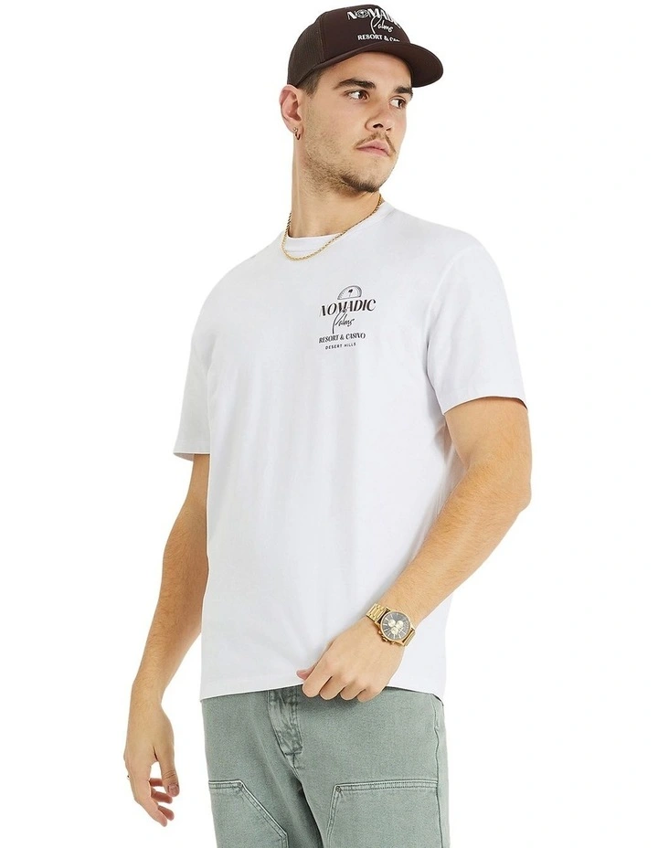 Casino Relaxed Tee in White