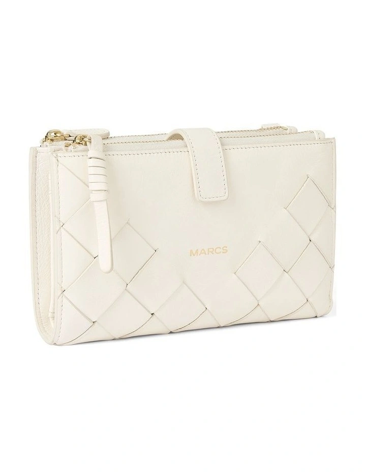 Nola Leather Wallet Bag in Ivory