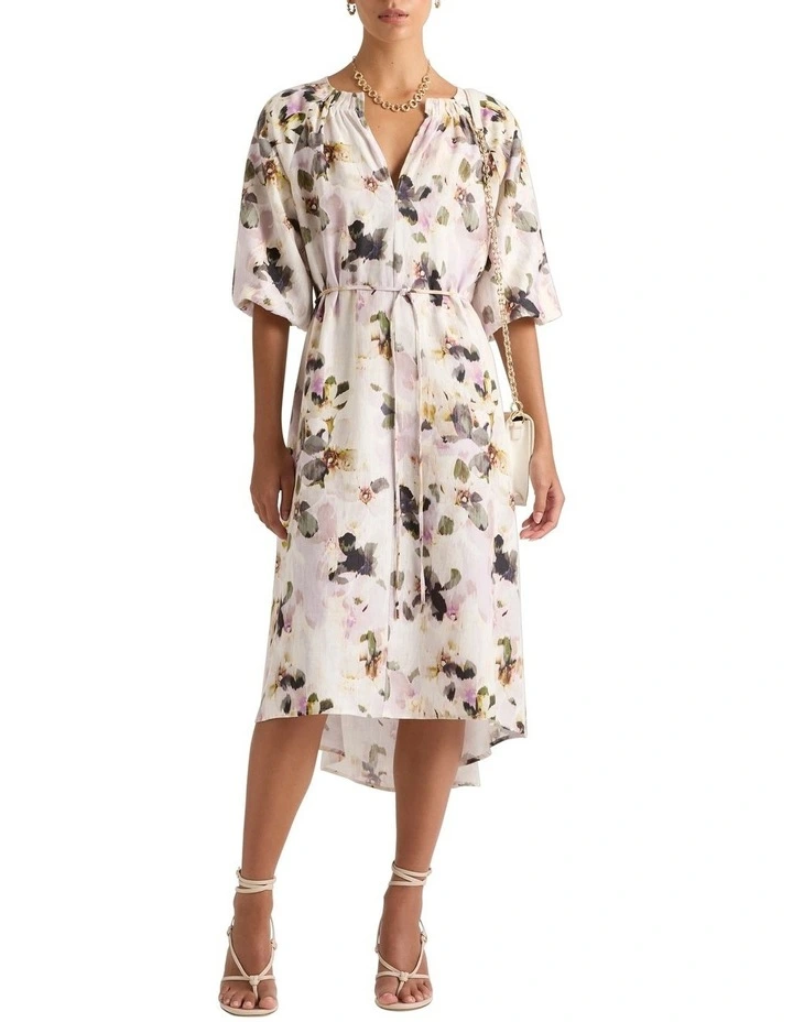 Olenna Midi Dress in Wisteria Multi