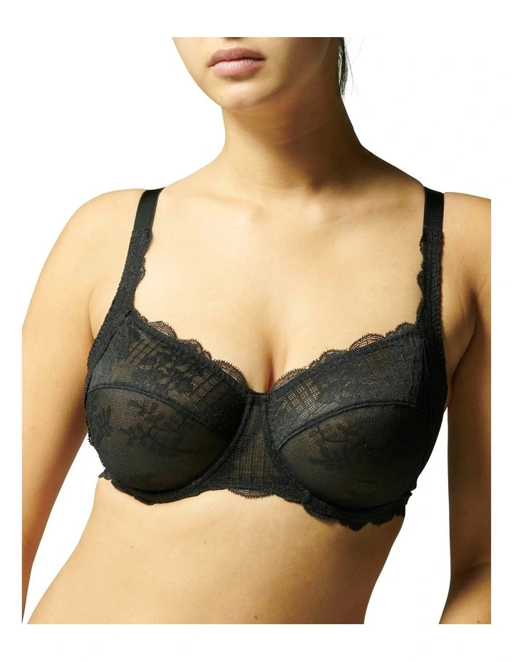 Reve Full Cup Square Neck Bra in Black