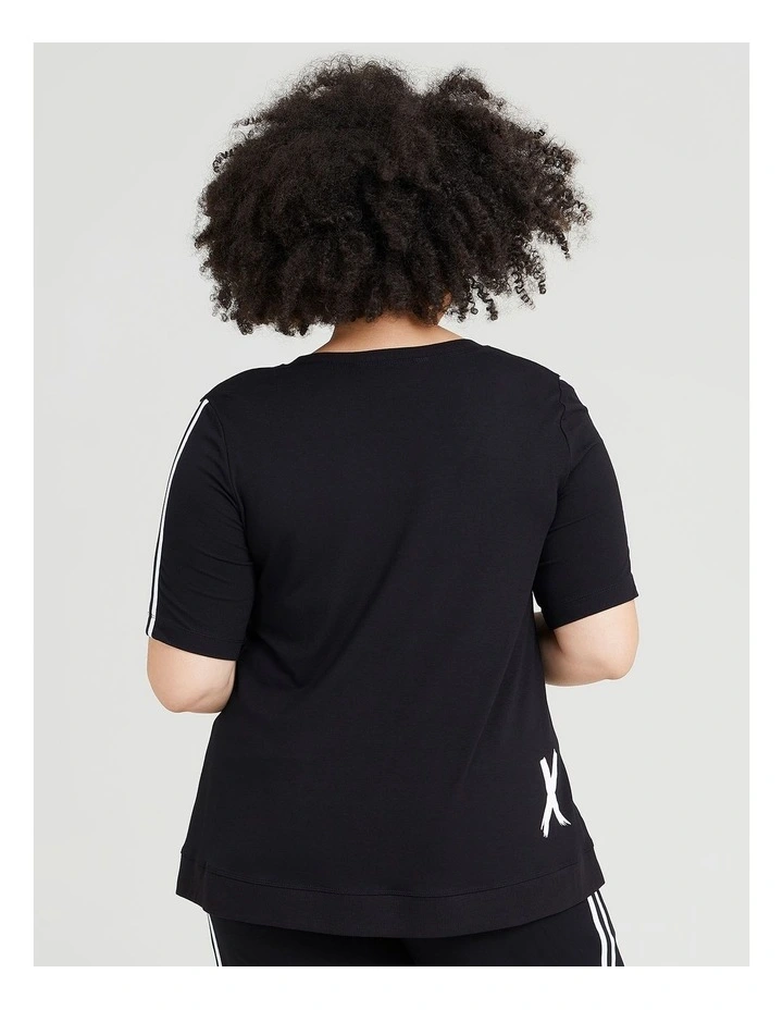 Natural Sequin Spot Tunic Black
