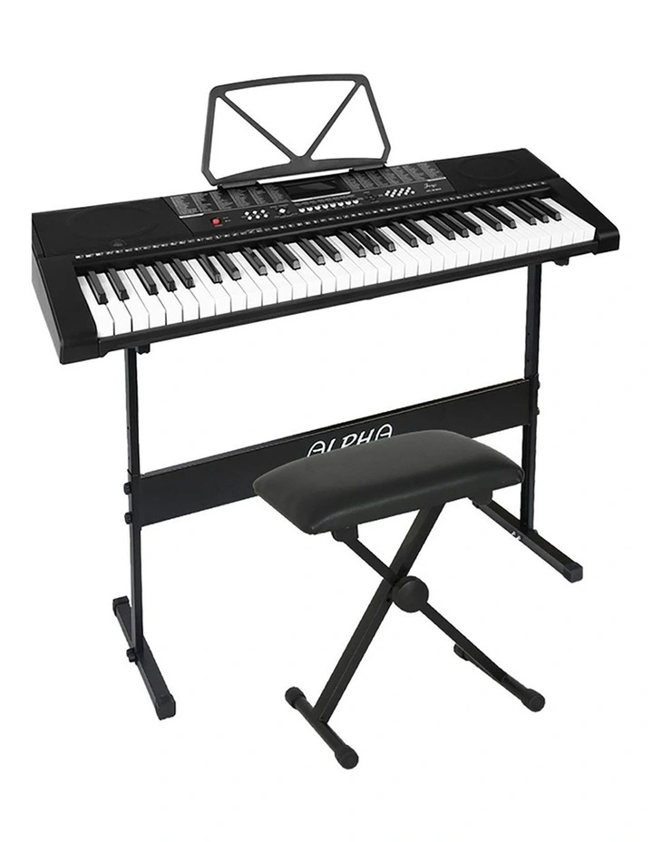 61 Keys Electronic Piano Keyboard with Stand Stool Speaker
