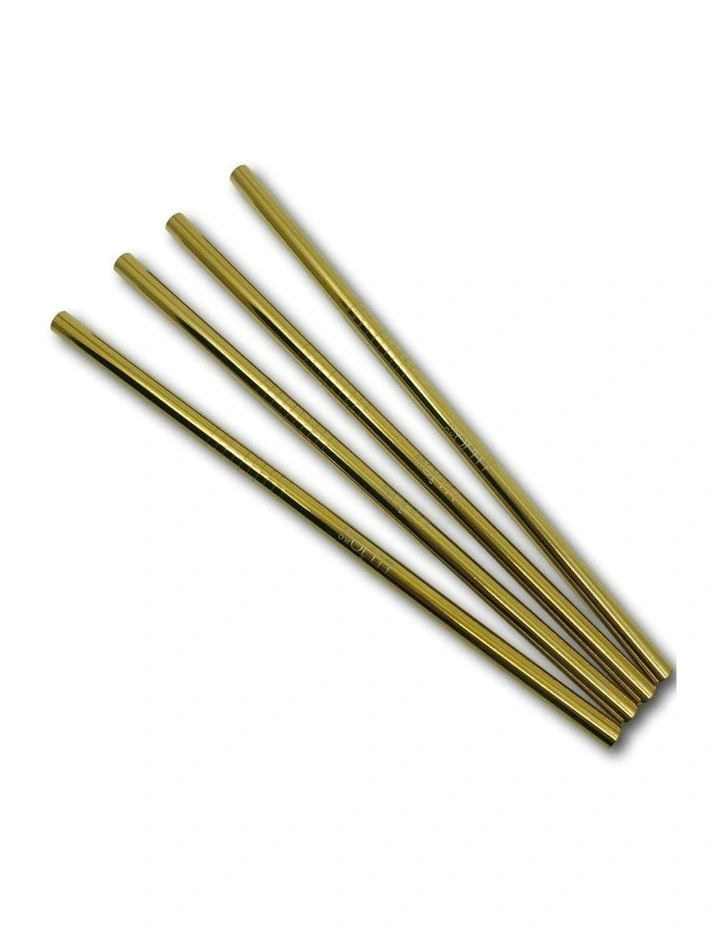 Short Straight Straws Cocktail in Gold