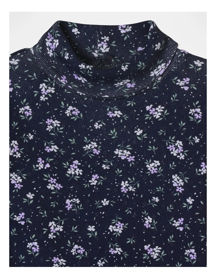 Rolll Neck Top in Navy