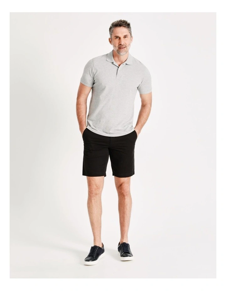 Newport Stretch Chino Shorts in Black