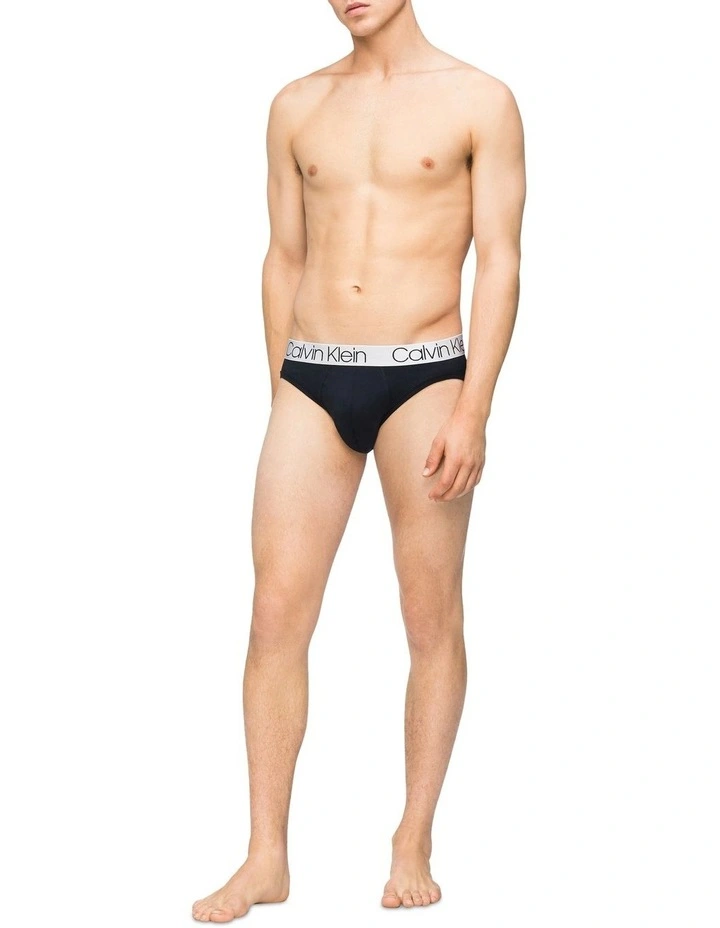 Chromatic Brushed Micro 3 Pack Brief in Black
