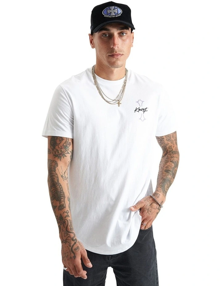 Ecuclid Dual Curved Tee in White