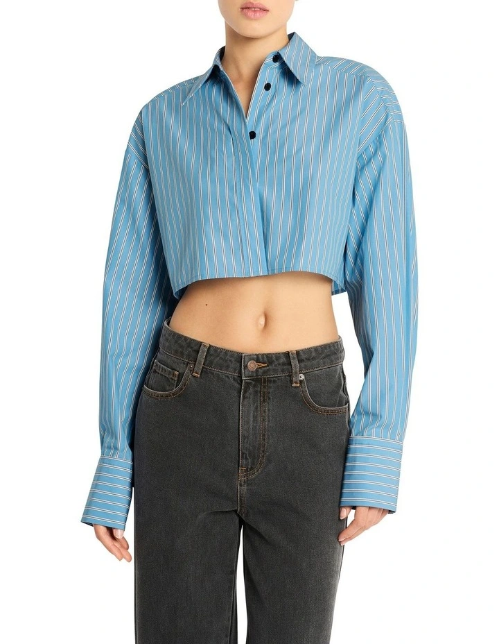 Percy Shirt in Blue Stripe