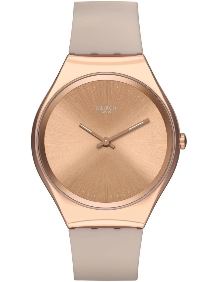 Skinrosee Rose Gold Silicone Quartz Watch