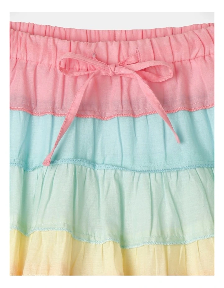 Rainbow Tiered Skirt in Assorted