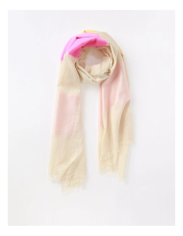 Stripe Scarf in White