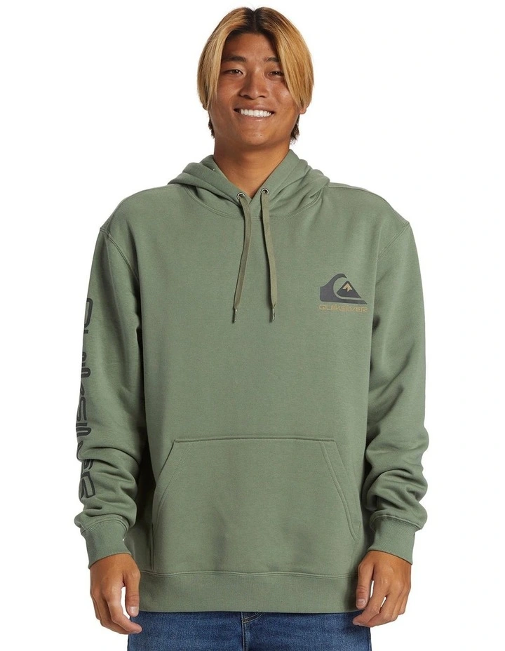 Omni Logo Fleece Hoodie in Sea Spray
