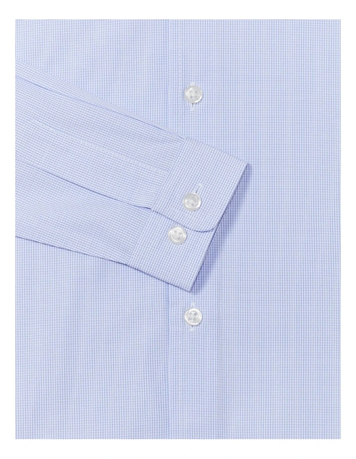 Youth Fit Dress Shirt Mini Check in Sky Blue