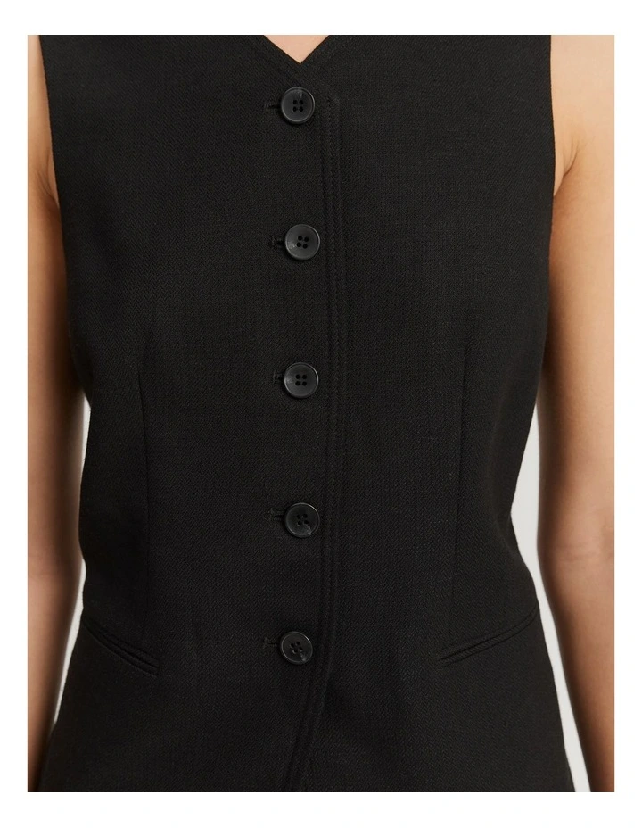 Herringbone Vest in Black