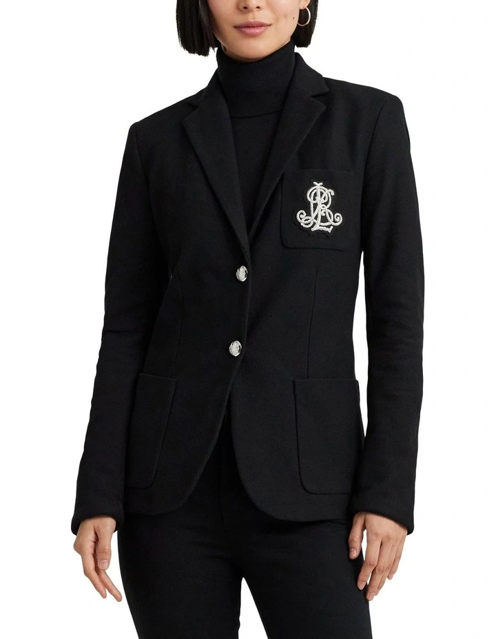 Bullion Jacquard Blazer in Black