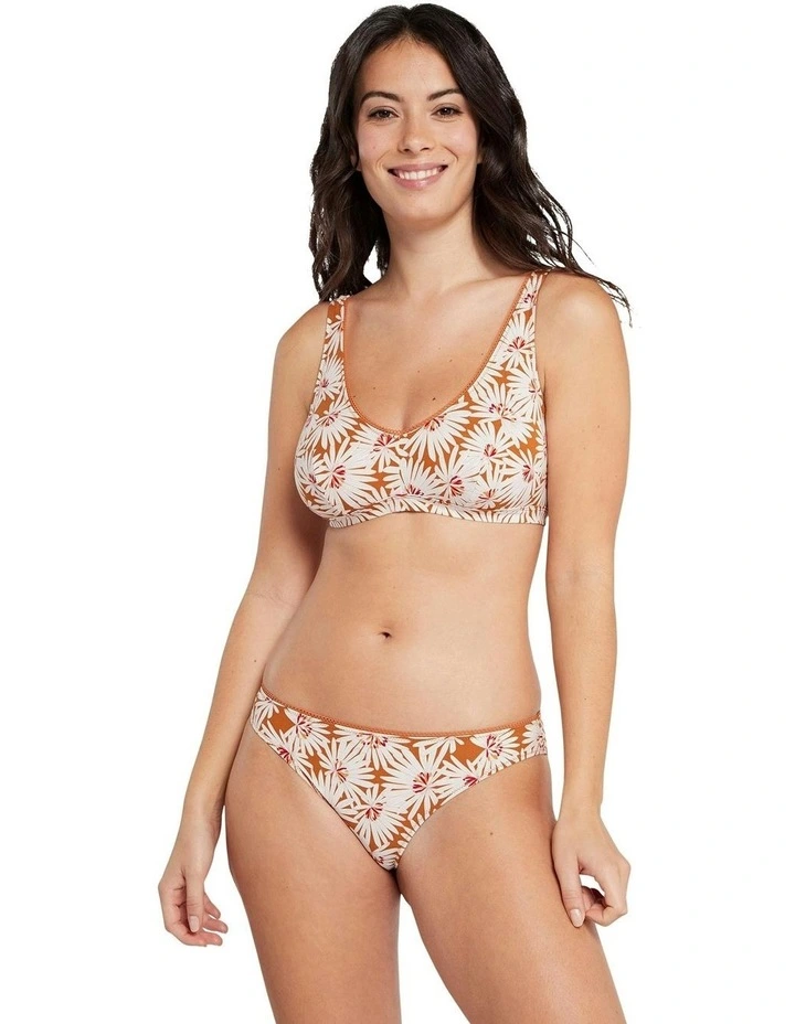 Zoe Scoop Neck Supportive Wirefree Bralette in Pure Floral Print