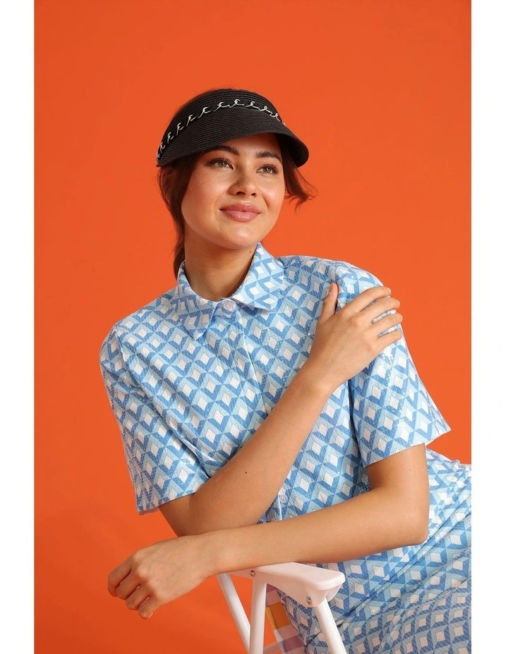 Noella Visor Hat in Black