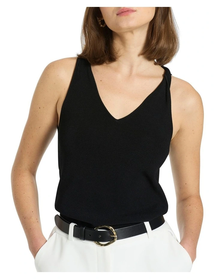 Halle Knit Tank in Black