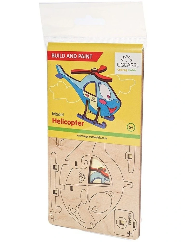 3D Colouring Helicopter 8 Piece Wooden Puzzle Kit (5+ Years)