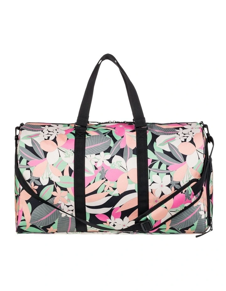Pumpkin Spice Travel Duffle Bag in Anthracite Palm Song