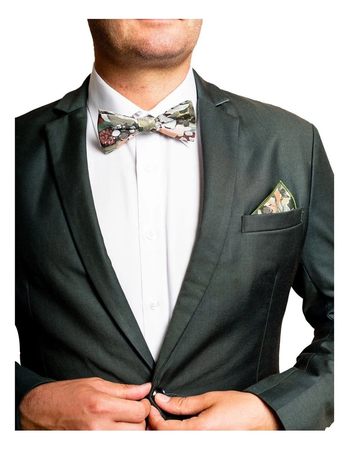 Spotted Gum Pocket Square in Green