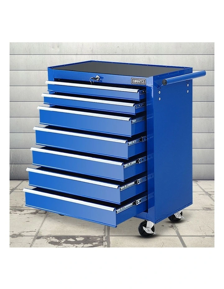 7 Drawer Cabinet Chest Toolbox in Blue