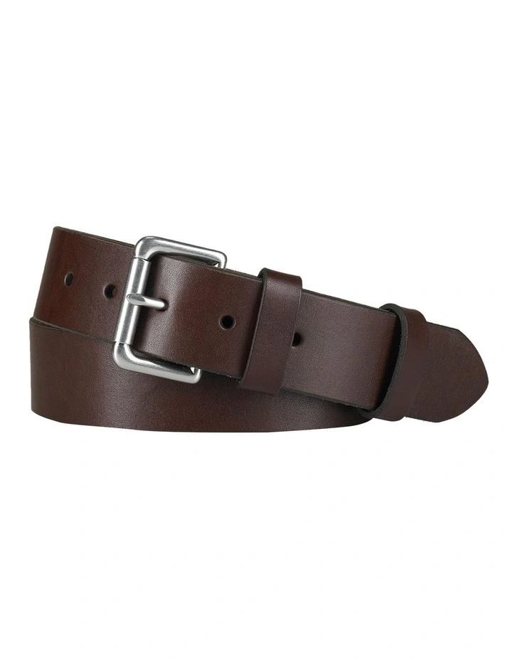 Leather Roller-Buckle Belt