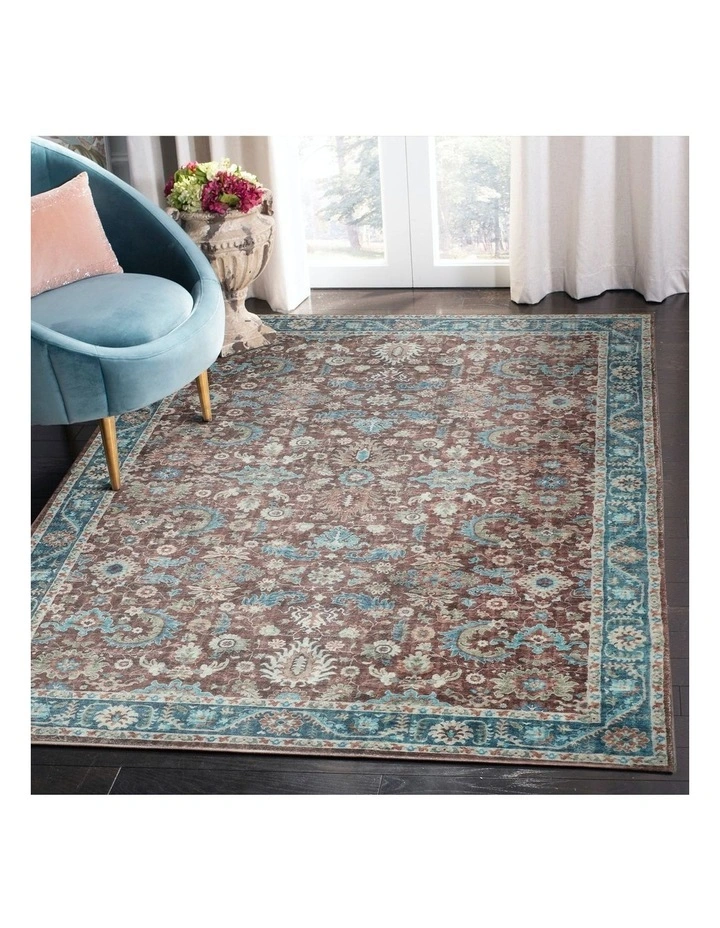 Imna Traditional Machine Washable Rug 90x150cm in Multi